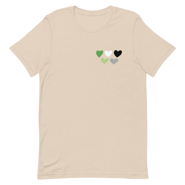 Aromantic Pride Hearts T-Shirt