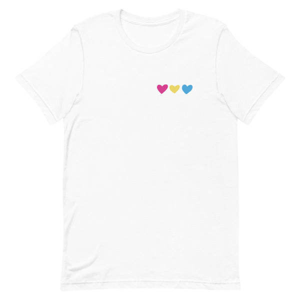 Pansexual / Panromantic Pride Hearts T-Shirt