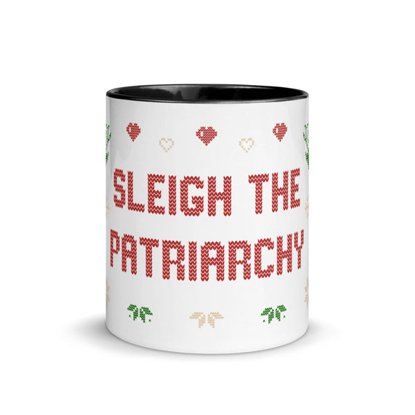 Sleigh The Patriarchy Ugly Christmas Mug