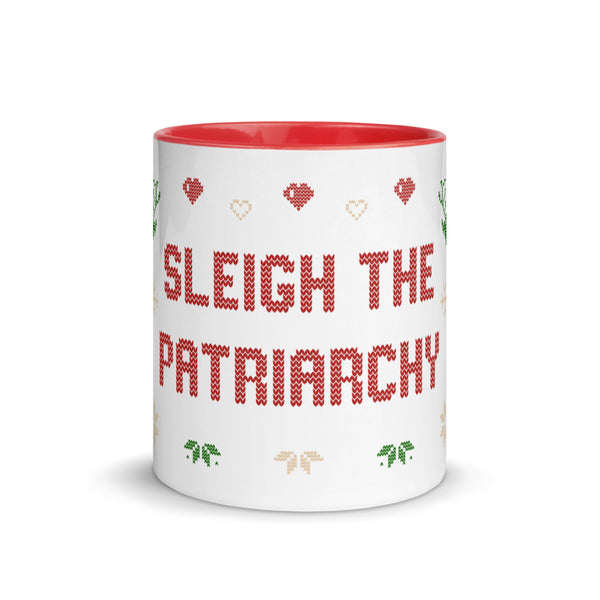 Sleigh The Patriarchy Ugly Christmas Mug