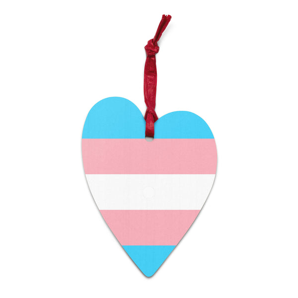 Transgender Flag Wooden Ornaments