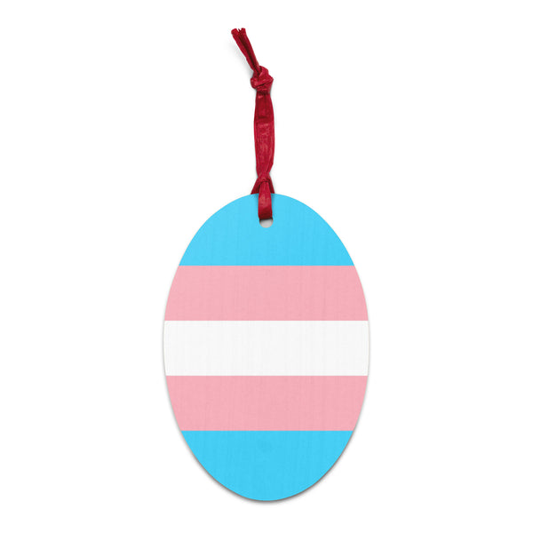 Transgender Flag Wooden Ornaments