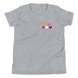 Lesbian Pride Hearts Youth T-Shirt